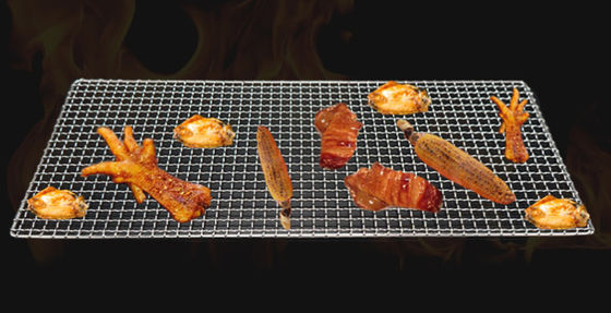 304 สแตนเลส Grill Mesh 165-550mm รอบ ทนต่ออุณหภูมิสูง