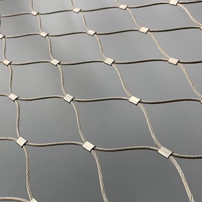 ตาข่ายลวดสลิงสแตนเลสกันสนิมสำหรับสิ่งกีดขวางความปลอดภัยของตู้