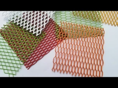 การออกแบบหน้าผนังสถาปัตยกรรม ผ้าปู Mesh PVDF เครื่องประดับ Aluminum Expanded Mesh