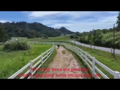 รั้ว Vinyl PVC สายรั้วและรถไฟแรง 4 รั้วรถไฟม้า PVC Farm