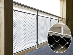 SS316 SS304 สายเหล็กไร้ขัด สายไฟฟอร์รูเล่ห์ Mesh ยืดหยุ่นเพชร สแตนเลส สายใย Net สําหรับ Zoo Net