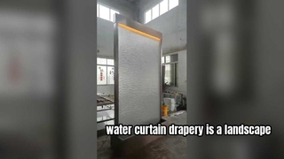 ร้านอาหารโรงแรมตกแต่งไฟ LED เหล็กลวดตาข่ายน้ำตกผนังน้ำผ้าม่าน