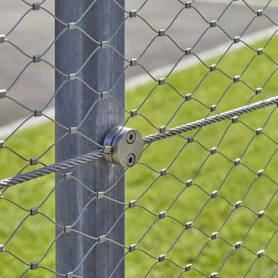 ตาข่ายเชือกลวดสแตนเลสถักด้วยมือชนิด Knotted พร้อมวัสดุ SS304/316 ขนาดเส้นลวด 1.5 มม./2 มม./2.5 มม. และช่องตาข่าย 25*25 มม./30*30 มม./50*50 มม.