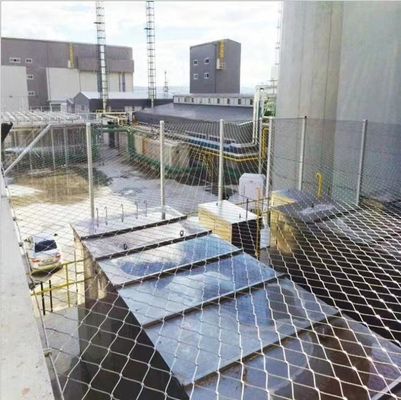 ตาข่ายเชือกลวดสแตนเลสรูปเพชร ทนทานต่อรังสียูวี พร้อมรับประกัน 10 ปี สำหรับรั้วสวนสัตว์และกรงนก