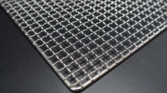 304 สแตนเลส Grill Mesh 165-550mm รอบ ทนต่ออุณหภูมิสูง