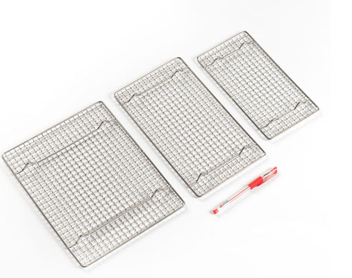 304 สแตนเลส Grill Mesh 165-550mm รอบ ทนต่ออุณหภูมิสูง