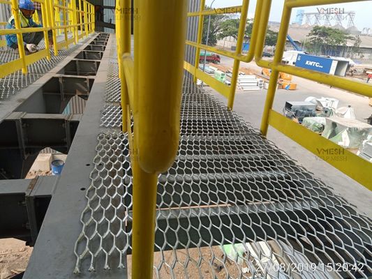 งานหนัก Hexagon หลุมขยายโลหะเหล็ก Anti slip Grating