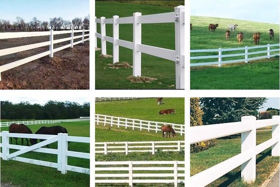 สีขาว PVC Vinyl รางการเลี้ยงม้า - ทนทานและการบํารุงรักษาที่ต่ํา