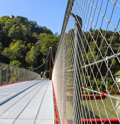 ตาข่ายลวดสลิงสแตนเลส 316 ขนาด 100x100 มม. สำหรับราวบันได