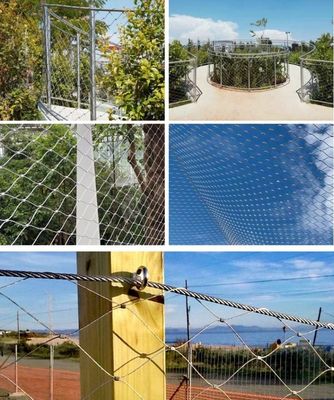 ตาข่ายลวดสลิงสแตนเลส 316 ขนาด 100x100 มม. สำหรับราวบันได