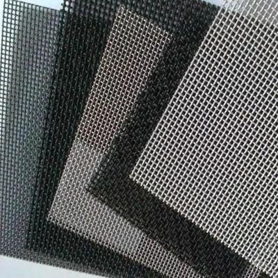 ผืนหน้าต่างเหล็กไร้สแตนเลสเคลือบด้วยผง 304/316 10-16 Mesh