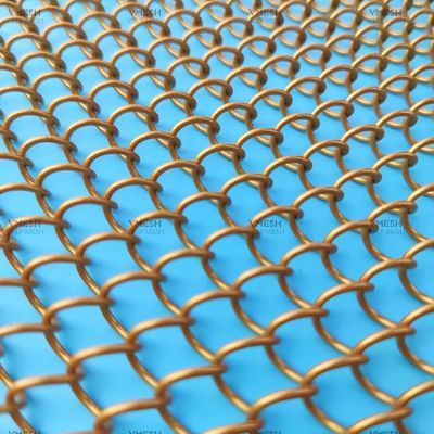 24 นิ้วความกว้าง สีสแตนเลส Chain Link ผ้าม่าน หม้อไฟ Mesh Screen ผ้าม่าน
