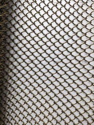 24 นิ้วความกว้าง สีสแตนเลส Chain Link ผ้าม่าน หม้อไฟ Mesh Screen ผ้าม่าน