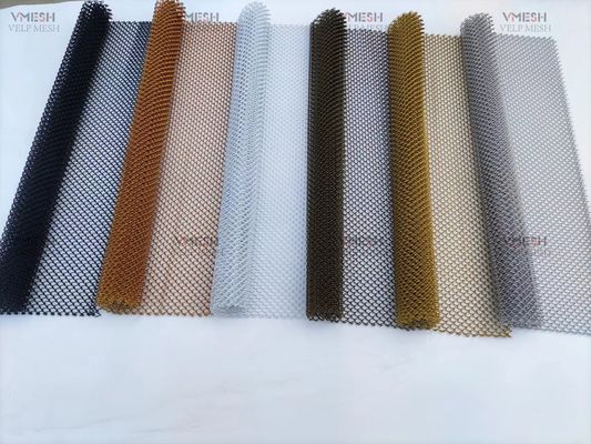 ม่านลวดตาข่ายอลูมิเนียม Cascade Coil Drapery สำหรับฉากกั้นอวกาศ
