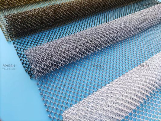 ม่านลวดตาข่ายอลูมิเนียม Cascade Coil Drapery สำหรับฉากกั้นอวกาศ