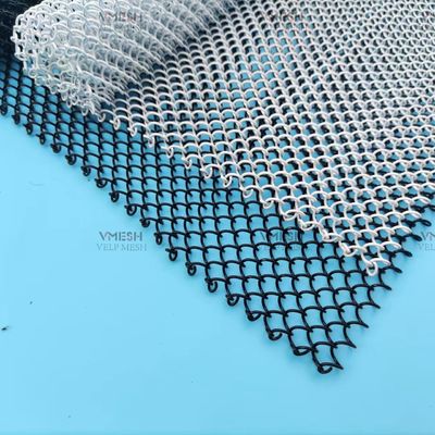 สีเทา อลูมิเนียมตกแต่ง Chain Link Mesh ผ้าม่านสําหรับจอแยก