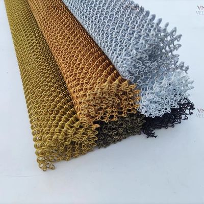 ม่านโลหะสถาปัตยกรรมลวดอลูมิเนียมผ้าม่านม้วนโลหะสำหรับตัวแบ่งห้อง