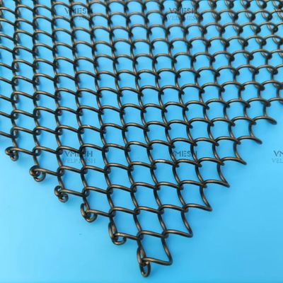ม่านตาข่ายโลหะอะลูมิเนียม Chain Link - เคลือบผงกันสนิม