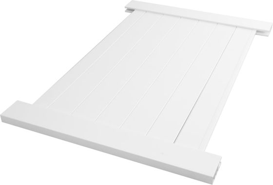 แผงรั้วไวนิล PVC สีขาวตกแต่งภายนอก ขนาด 6x8 ฟุต เพื่อความเป็นส่วนตัว