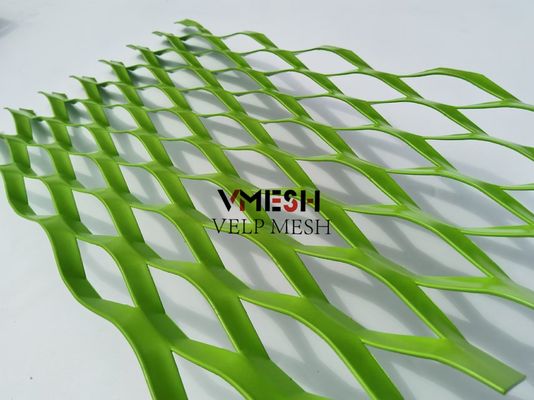หน้าผนังประดับอัลลูมิเนียม Mesh ขนาดขยาย สกรีนเคลือบผง
