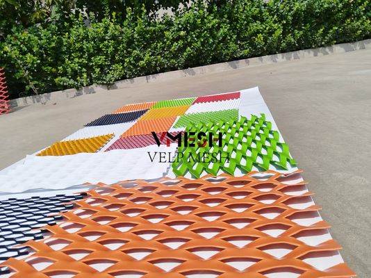 หน้าผนังประดับอัลลูมิเนียม Mesh ขนาดขยาย สกรีนเคลือบผง