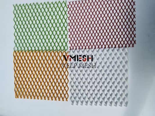 PVDF อลูมิเนียมหน้าตา Mesh สร้างโลหะแผ่นขยาย