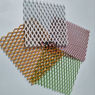 2 มิลลิเมตรแผ่นอะลูมิเนียมขยายการเคลือบเครื่องประดับ Mesh สกรีนโลหะ