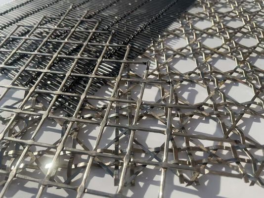 Decorative Wire Grilles Architectural Flat Wire Mesh Crimped Woven Wire Mesh