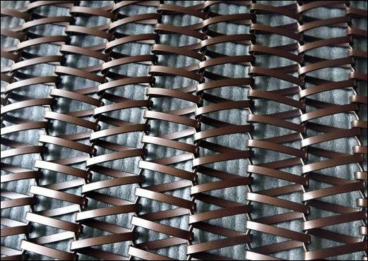 PVDF สแตนเลส เครื่องประดับ Crimped Woven Mesh สําหรับการออกแบบภายใน
