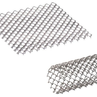 เครื่องประดับสแตนเลสสแตนเลส Flat Spiral Woven Wire Mesh สําหรับกําแพงผ้าม่าน
