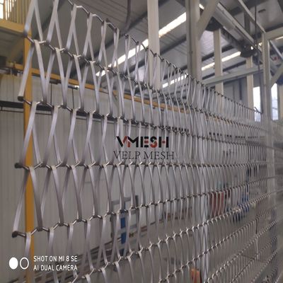 PVDF สแตนเลส เครื่องประดับ Crimped Woven Mesh สําหรับการออกแบบภายใน