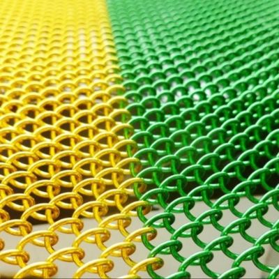 การออกแบบตกแต่งภายในสถาปัตยกรรมตกแต่งตาข่ายม่านเชื่อมโยงโซ่ใช้สำหรับสำนักงาน / โรงแรม