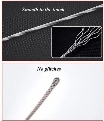 สแตนเลสสตีล Heavy Duty Cable สุทธิตาข่ายสแควร์รูรับแสงตาข่ายเชือกสำหรับรั้วสวน