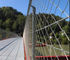 เหล็ก 304 316 ตาข่ายเชือกสแตนเลสราวบันไดป้องกันสะพานยืดหยุ่น