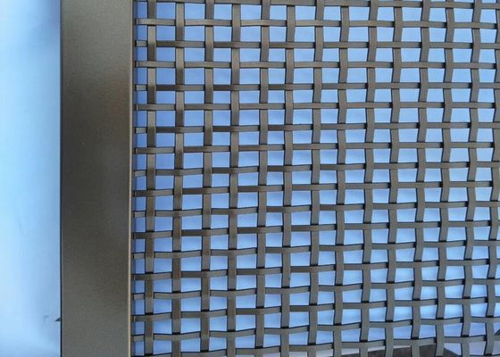 สแตนเลส 304 Lock Crimped Metal Mesh สําหรับการตกแต่งสถาปัตยกรรม