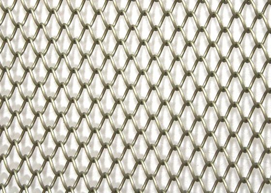 เครื่องประดับอัลลูมิเนียมโลหะ Mesh ผ้าม่านโซ่ Drapery ผ้าเตาไฟ Wire Mesh Metal Coil Mesh ผ้าม่านเพดาน
