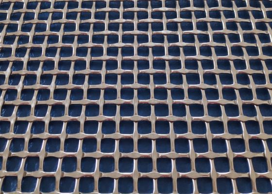 สแตนเลส 304 Lock Crimped Metal Mesh สําหรับการตกแต่งสถาปัตยกรรม