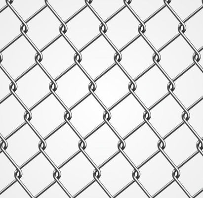 15m 30m 50m ม้วนรั้วการเชื่อมโยงโซ่สังกะสีม้วน Cyclone Wire Diamond Mesh Farm