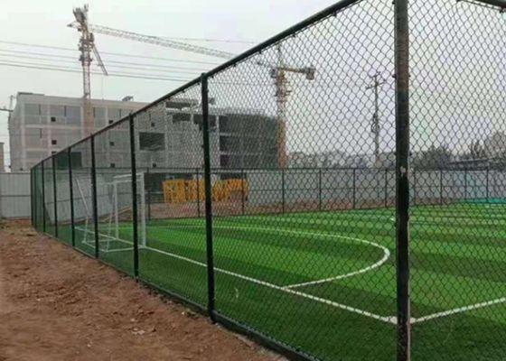 รั้วตาข่ายโซ่เคลือบ PVC สังกะสี 6 ฟุต ASTM E2016 ISO9001