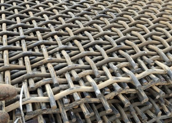 สแตนเลส 304 Lock Crimped Woven Wire Mesh สําหรับจอเหมือง
