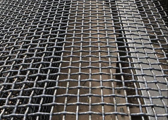 สแตนเลส 304 Lock Crimped Woven Wire Mesh สําหรับจอเหมือง