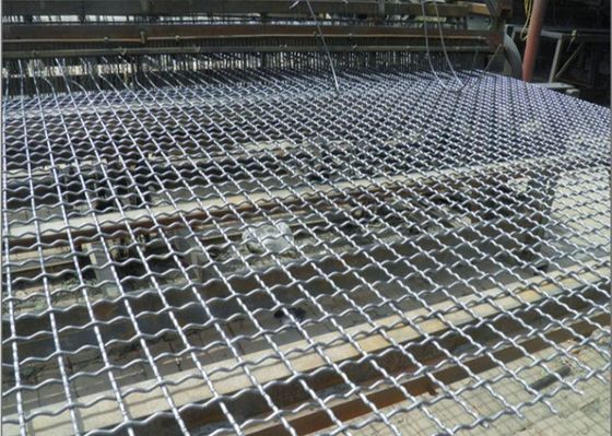 สแตนเลส 304 Lock Crimped Woven Wire Mesh สําหรับจอเหมือง