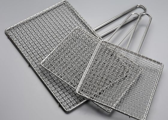 สแตนเลส 316 บาร์บีเค้ก Grill Mesh Basket สําหรับการทอดปลา