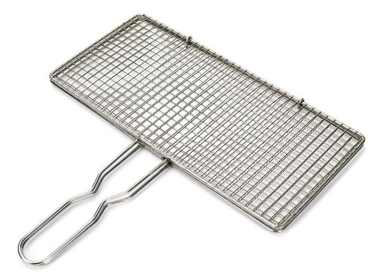 สแตนเลส 316 บาร์บีเค้ก Grill Mesh Basket สําหรับการทอดปลา