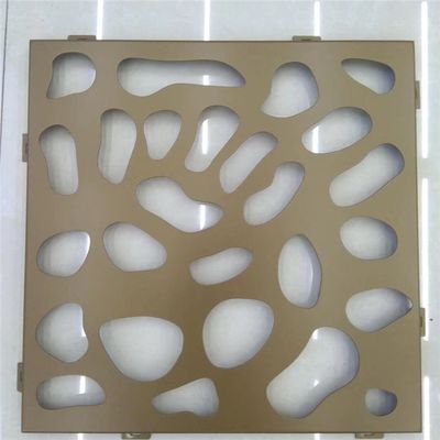 แผ่นโลหะเจาะรูอะลูมิเนียมเคลือบ PVC สำหรับตกแต่งภายใน