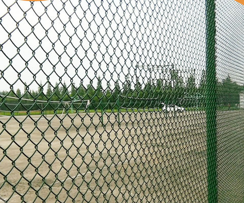 15m 30m 50m ม้วนรั้วการเชื่อมโยงโซ่สังกะสีม้วน Cyclone Wire Diamond Mesh Farm