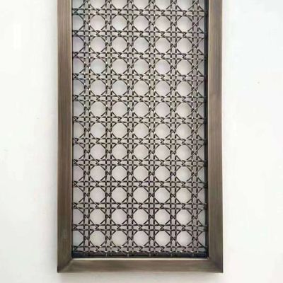 ทองเหลืองขัดเงา Crimped Wire Grille ลวดตาข่ายโลหะเพชร Waterproof