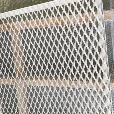 วัสดุก่อสร้าง Diamond Aluminium Expanded Metal Sheet Powder Coated