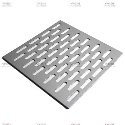 ตกแต่งภายในและภายนอกอลูมิเนียมเป็นรูปสี่เหลี่ยมผืนผ้า Slotted Perforated Metal ปรับแต่งได้