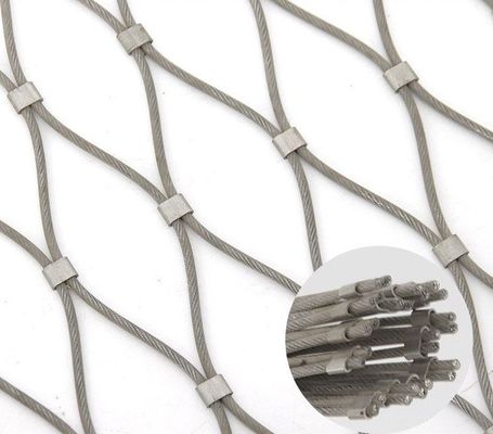 ป้องกันสะพาน สแตนเลส เครือเคเบิล 80x80mm สําหรับกรงสัตว์สวนสัตว์